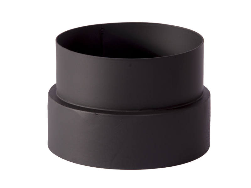 Dymová redukcia 150/140 mm čierna